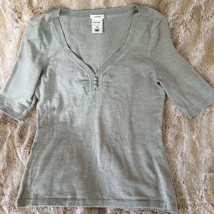 Sweet v neck sweater with button detail. Worn minimally.